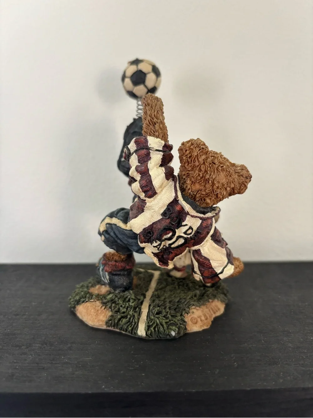 Boyds Bears Bearstone Collection Rocky Bruin Soccer Figurine #228307